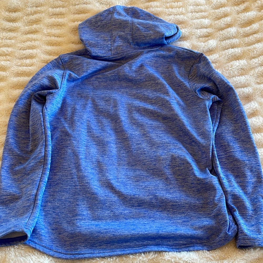 Under Armour Cold Gear Heathered Blue Hoodie - Size M - Picture 5 of 7